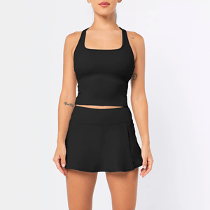 Nouvel Arrivage Ensemble de Tenue de Sport Athlétique pour Femme Respirant Jupe de Golf Robe de Sport Short avec Poches Latérales Vêtements de Sport de Pickleball Coupe Ajustée - Product Image 1