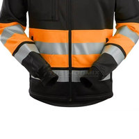 Chaqueta de Seguridad Industrial de Alta Visibilidad, Transpirable, de Poliéster, Cómoda, de Manga Larga, para Uso Profesional Diario