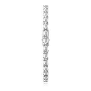 Beautiful 18k <b>SOLID</b> <b>Gold</b> Designer Annette Emerald Lab Diamond Tennis Bracelet Igi Certified Vs1 Quality Jewellery For Women - Product Image 2