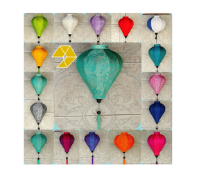 Linternas Decorativas Colgantes de Seda Vietnamita Impermeables sin Llama con Diseño de Hojas, Pájaros y Flora, Venta al por Mayor, Precio Económico 2026 - Product Image 1