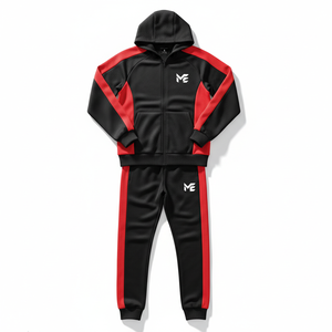 Conjuntos Deportivos de Moda para Hombre al por Mayor, Sudadera con Capucha, Dos Piezas, Traje Deportivo, Logotipo Personalizado, Ecológico, 100% Poliéster, Invierno - Product Image 1