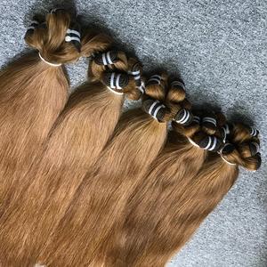 Extensiones de cabello humano liso natural marrón vietnamita crudo virgen 100% de la mejor calidad comprar a granel - Product Image 1