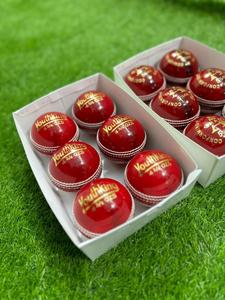 High Quality Hand Stitched Hard Leather Youth Size Red Cricket <b>Ball</b> Custom Logo Best Price Premium Leather <b>Ball</b> Best Quality - Product Image 2