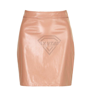 Mini-jupe sexy en similicuir PU pour femme, taille haute, design asymétrique, couleur unie, moulante, jupe en cuir tendance - Product Image 4