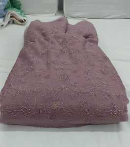 Premium fox georgette embroidery work <b>fabric</b> designer heavy embroidered dress material for women wholesale supplier <b>Fabric</b> - Product Image 6
