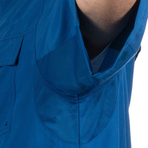 Logotipo personalizado Hombres Botón Arriba Abajo Camisa de pesca en blanco Spf 50 Protección Uv Camisas de pesca de manga larga de secado rápido con bolsillos - Product Image 5