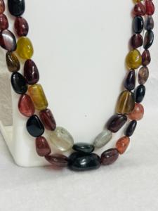 Tourmaline Plain Tumble Smooth <b>Beads</b> Strand-<b>Red</b>/Pink/Yellow/Green/Black/Gray Colors for Jewelry Making - Product Image 3