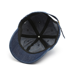 Gorra de Béisbol Personalizada de 5 Paneles con Bordado a Mano, Estilo Dad Hat, Talla Grande, en Denim Lavado de Alta Calidad, con Aspecto Desgastado - Product Image 2