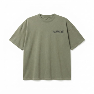 T-shirt Homme Basique en Coton Léger, Col Rond, Coupe Oversize Boxy, Court, Personnalisable avec Logo, Vente en Gros - Product Image 2