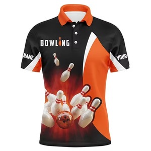 High Quality Custom Sublimation Men's <b>Bowling</b> for Polo Shirt Comfortable Stylish Knitted Classic Comfortable <b>Bowling</b> Team Shirt - Product Image 4