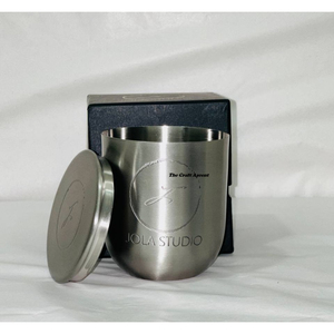 Handcrafted Stainless Steel Hammered Candle Jar Custom Logo Empty Metal Scented Candle Vessel Heat-Resistant <b>Polished</b> Silver - Product Image 6