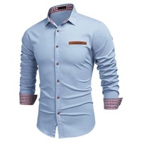 Erkek Parti Giyim Slim Fit Uzun Kollu Gömlek Erkek İhracat Kaliteli Tam Kol Pamuklu Gömlek Erkek Lüks Ofis Uzun Kollu Gömlek