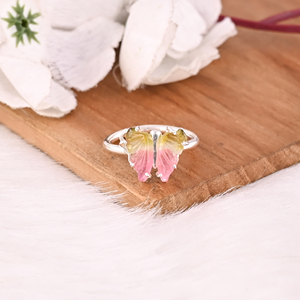 Anillo de Plata de Ley 925 de Buena Calidad con Turmalina Bio Natural, Joyería Hecha a Mano, Anillo de Boda de Diseño Personalizado para Mujer - Product Image 2