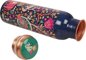 Botellas de Agua de Cobre Antiguas Hechas a Mano, Coloridas y Estampadas, Excelentes para Uso Diario, Diseños Personalizados - Product Image 5