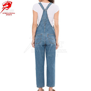 Overol de Mezclilla para Mujer, Mezcla de Algodón Premium, Diseño de Peto Ajustable, Cómodo y Relajado, Costuras Duraderas, Ropa Casual de Moda - Product Image 2