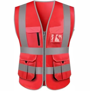 Chaleco de Seguridad Reflectante de Alta Visibilidad con Múltiples Bolsillos, Fabricado Profesionalmente, Ropa Exterior Informal Personalizable - Product Image 2