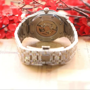 Reloj de Lujo para Hombre, Cuadrado, de Aleación, con Diamantes Incrustados, Estilo Hip Hop, Brillante, de Oro Rosa, Acero Inoxidable, Cuarzo, Automático, para Negocios, Estilo Rapero, a la Moda - Product Image 1