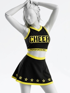 Uniformes de cheerleading personnalisés, impression par sublimation, fabrication OEM ODM, usine de vente en gros d'uniformes de cheerleading - Product Image 1