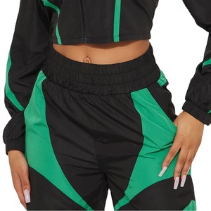 Custom Women's Waterproof Windbreaker Tracksuit Zip Up <b>Jacket</b> and Pants Set Sportswear - Product Image 5