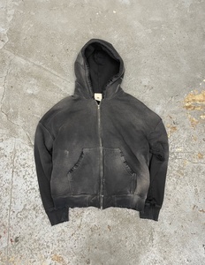 Pull à col rond pour homme, personnalisable en gros, avec finition délavée effet soleil et logo personnalisable pour streetwear haut de gamme. - Product Image 3