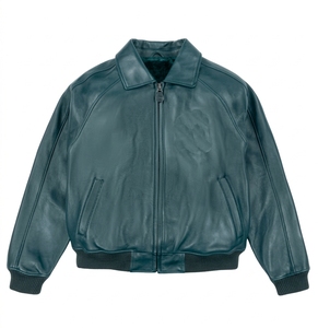 Wholesale Men Style Racer Black Genuine Leather <b>Jacket</b> - Product Image 1