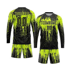 Soccer uniform jersey long sleeve Personalized team players shirts and shorts printed Number Logo - Product Image 1