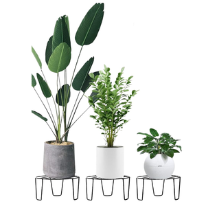 Support de plantes en métal noir pour intérieur et extérieur, support de pot de fleurs surélevé, support de présentation décoratif pour jardin - Product Image 3