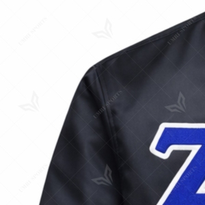 Vestes de coach personnalisées Zeta Phi Beta, style traditionnel, noir et bleu, avec logos brodés, veste rétro grecque. - Product Image 6