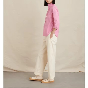 Chemise en coton pour femme grande taille à manches longues avec logo personnalisé, qualité supérieure, idéale pour le fitness, collection 2026 - Product Image 2