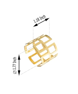 Die Cut Gold Napkin <b>Ring</b> <b>Holder</b> Decorative Metal Napkin Buckle for Dining Table Wedding Hotel Banquet Bulk Supply - Product Image 4