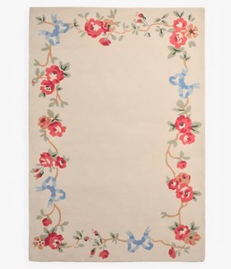 Tapis en laine Abusson indiens super épais, tuftés à la main, à motifs floraux - Product Image 3