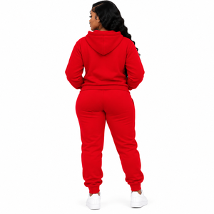 Conjunto Deportivo PDK para Mujer, Dos Piezas, Sudadera y Pantalones Deportivos con Cintura Elástica, Corte Holgado, para Uso Diario - Product Image 2