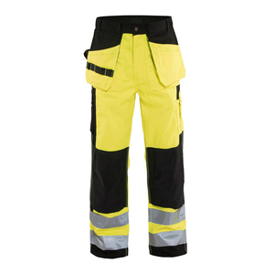Pantalones de Seguridad de Alta Visibilidad Ansi Clase: CLASE 2 Pantalones de Trabajo Reflectantes Amarillos con Ribete Negro y Bolsillos Tipo Cargo - Product Image 4