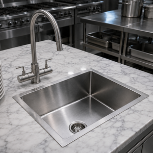 Fregadero de Cocina de Acero Inoxidable 304, de un Solo Tazón, Rectangular, Acabado Cepillado, para Múltiples Usos - Product Image 6