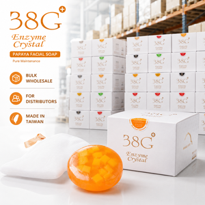 สบู่เอนไซม์มะละกอแบบก้อน 60 กรัม สำหรับทำความสะอาดผิวหน้าอย่างล้ำลึก ขายส่งจำนวนมากสำหรับผู้จัดจำหน่าย - Product Image 1