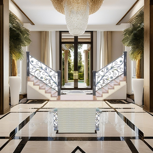 Luxury Modern Wrought Iron Stair Railings Parts for Villa Stairs-Custom Fabrication Rust Resistant Superior Craftsmanship - Product Image 4