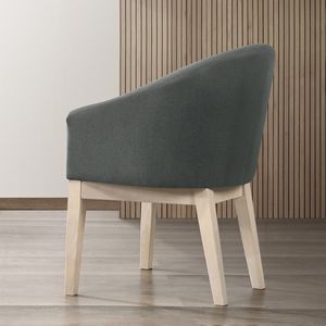 Ensemble de 2 chaises d'appoint en tissu gris de 23 po de la marque Neroli pour salon - Product Image 3