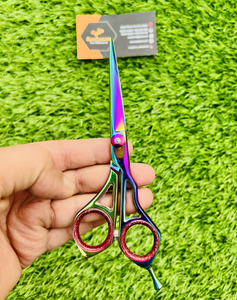 Rainbow Hair Scissors 6.5 Inch Short Handle Right Handed Professional Barber <b>Shears</b> Stainless Steel Salon Cutting <b>Tools</b> - Product Image 6