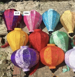 Silk Lanterns Handmade Bamboo Silk Lanterns Decorative Lights For Balcony Patio Garden Vietnam Silk Lanterns - Product Image 1