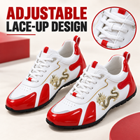 Chaussures basses décontractées pour hommes à lacets, baskets brodées avec doublure en maille et imprimés animaliers, pour le quotidien et les trajets, production OEM ODM