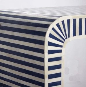 ILAHI's Bone Inlay <b>Table</b> Modern Design Agate Detailing <b>Storage</b> Portable Home Furniture - Product Image 6