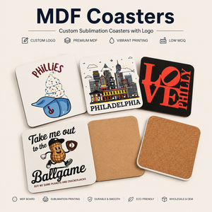 MDF <b>Coasters</b> Custom Sublimation <b>Coasters</b> with Logo Printed <b>Drink</b> <b>Coasters</b> Wholesale OEM Factory Low MOQ - Product Image 1