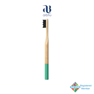 Brosse à dents en bambou à base peinte, poils souples, matériau organique pour un brossage quotidien durable et tendance - Product Image 6