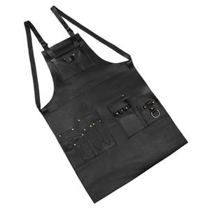 ผ้ากันเปื้อนหนังปักโลโก้ตามสั่ง สำหรับพนักงานร้านอาหาร คาเฟ่ ผ้ากันเปื้อนทำงานทนทาน รับผลิตแบบ OEM ODM จากโรงงานโดยตรง LPN-0290 - Product Image 3