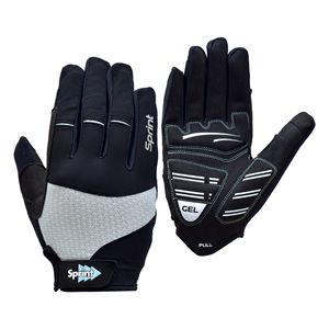 Black <b>full</b> Finger Cycling Gloves Breathable Anti <b>Slip</b> Gel Palm Riding Gloves for Bicycle Outdoor Sports - Product Image 2