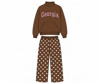 Ensemble de survêtement 2 pièces pour femme : Sweat-shirt à col montant oversize à manches longues avec poche et pantalon de survêtement à jambe large imprimé étoiles