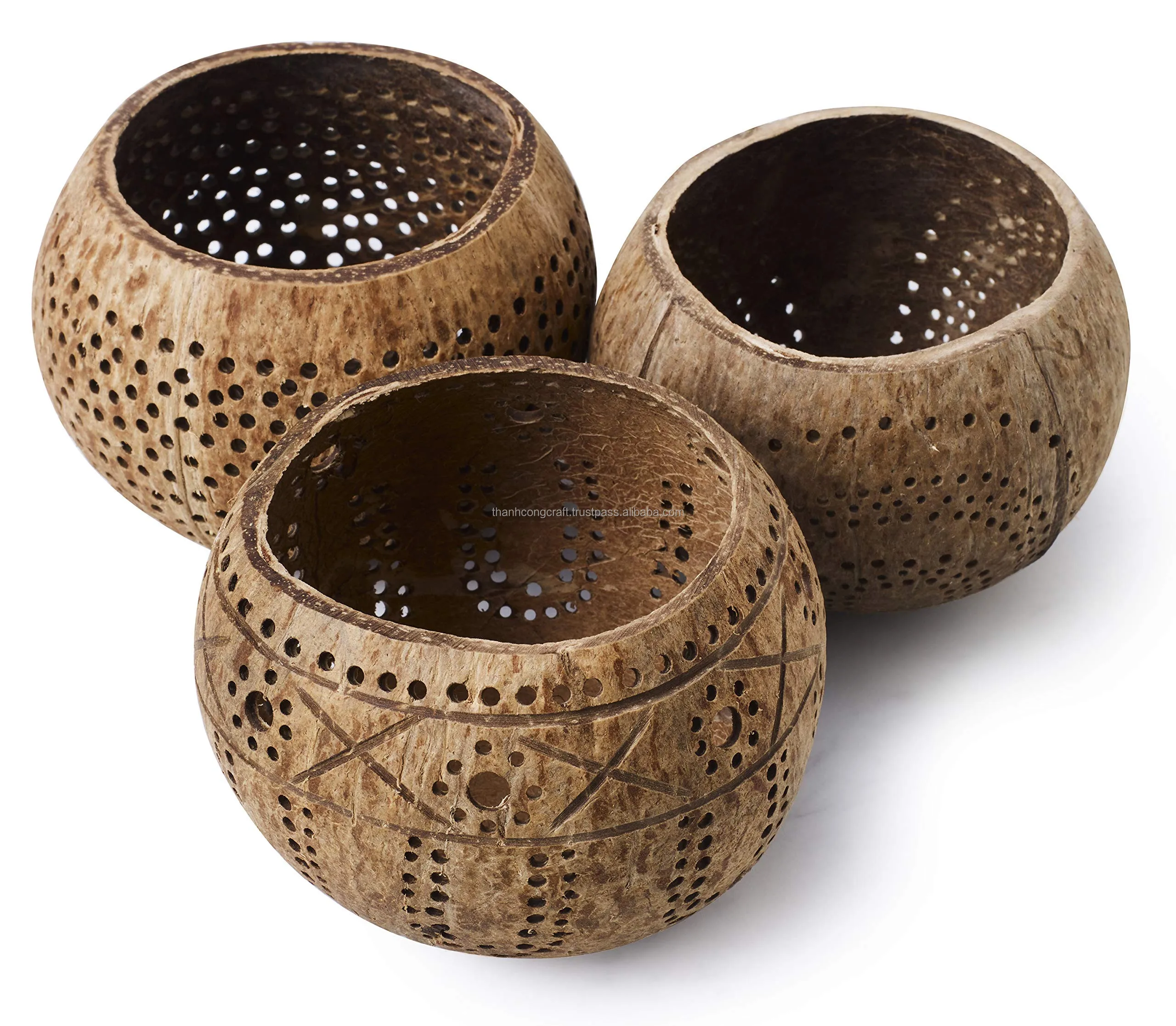 New design Natural coconut shell candle holders / coconut tealight holder