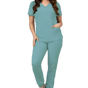 Uniformes Médicos al por Mayor, Uniformes de Trabajo de Talla Grande, Tejido 100% Algodón, Tops Cómodos, Pantalones Cargo, Conjunto de Uniformes para Unisex - Product Image 1