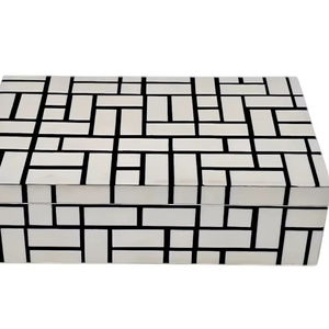 Caja de Joyería Decorativa Hecha a Mano con Diseño Marroquí de Flor de Amor con Incrustaciones de Hueso Ecológica, Decoración para Mesa del Hogar, Año Nuevo - Product Image 1