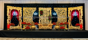 Wedding Reception Stage Photo Frames Panels Wedding Stage Fiber Photo Frames/Panels Affordable Wedding Stage <b>Back</b>-Frame Panel - Product Image 3